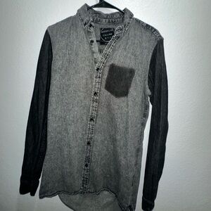 Gray and Black Men's Shadowpocket Shirt